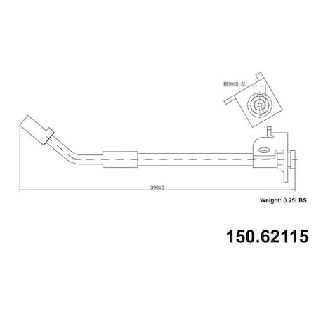 Centric Parts Brake Hose, 150.62115 150.62115
